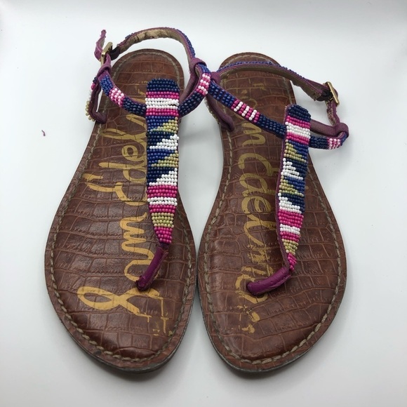 Sam Edelman Gail beaded thong sandals womens size 6 - Picture 1 of 8